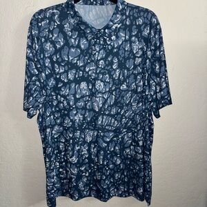 Men's Blue Patterned Shirt